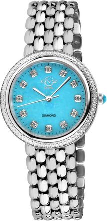 Gevril Group Arezzo Quartz Diamond Blue Dial Ladies Watch 13301B