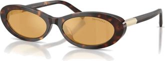 Tiffany & Co. Ovale Zonnebril - Dames - Zonnebrillen - Bruin - 56 MM - Accessoires