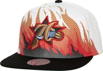 Mitchell & Ness Mens Mitchell & Ness White Philadelphia 76ers Hot Fire Snapback Hat at Nordstrom