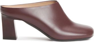 Fabiana Filippi Mules con punta quadrata - Rosso