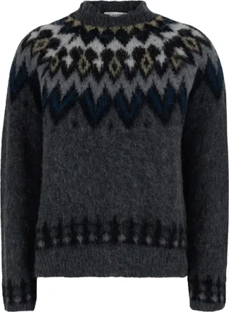 Jucca Jacquard Pattern Crewneck Sweater