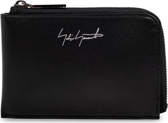 Yohji Yamamoto Leren portemonnee - unisex - Portefeuilles - Zwart - ONE Size - Leer - Accessoires