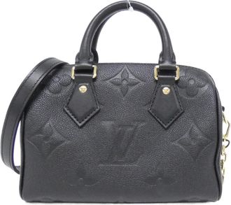 Louis Vuitton Black Leather Boston Bag (Pre-Owned)
