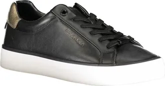 Calvin Klein Leather and Polyurethane Sneaker - Black