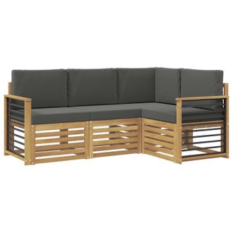 vidaXL Juegos De Sof&aacute;s 4 Pcs Blanco Y Antracita 187,5 X 128,5 X 73 Cm Vidaxl