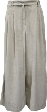 Max Mara Weekend Max Mara Wide Leg Pants in White Corduroy