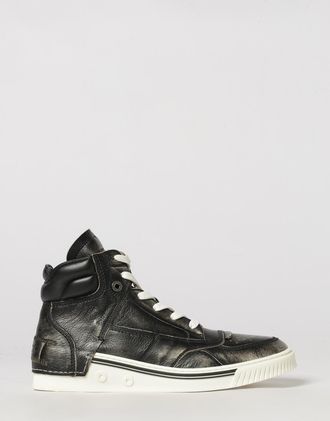 Fendi Sneakers alte Fender in pelle effetto usurato con punta tonda e caviglia imbottita