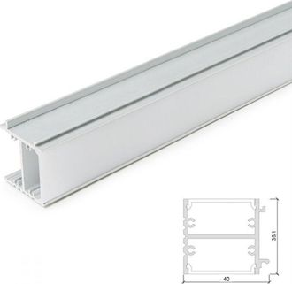 GreenIce Perf&iacute;l Aluminio Espejos Opal X 1m