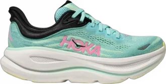 Hoka One One Womens Bondi 9 Shoe In Blue Spark/mint Fluorite