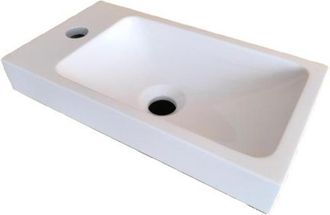 Saniclass Chaci Meubelfontein - 40x22cm - keramiek - glans wit