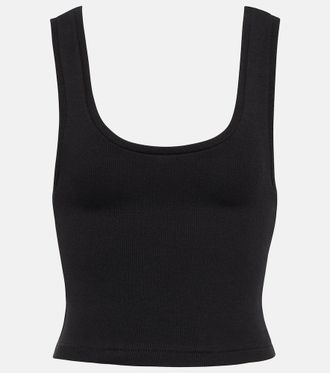 Wardrobe.NYC Ribbed-knit cotton-blend tank top