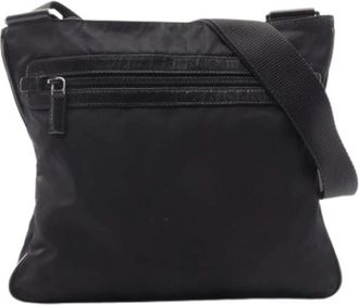 Prada Pre-owned Vintage Nylon Shoulder Bag - Dames - Vintage Schoudertas - Zwart - ONE Size - Nylon - Vintage