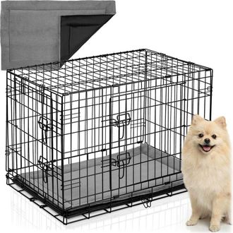 OEM Caseta Met&aacute;lica Para Perros + Cama 75 X 45 X 54 Cm Ph-200