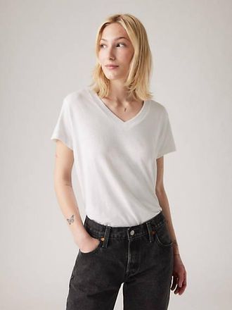 Levi's Boxy V Neck Tee - Womens - 2XS - White