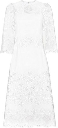 Dolce & Gabbana Broderie Anglaise Dress - Womens - Elastane/Cotton