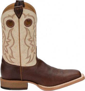 Justin Boots Mens Caddo Western Boots - Medium In Cognac Damiana