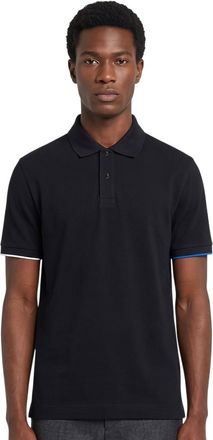 HUGO BOSS Dark Blue Solid Shirt Collar Polo