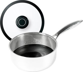 Frieling Black Cube Hybrid Quick Release 2.5 Quart Saucepan, 8-Inch