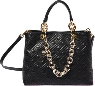 Baldinini Quilted Leather Tote - Dames - Shoppers - Zwart - ONE Size - Leer - Tassen