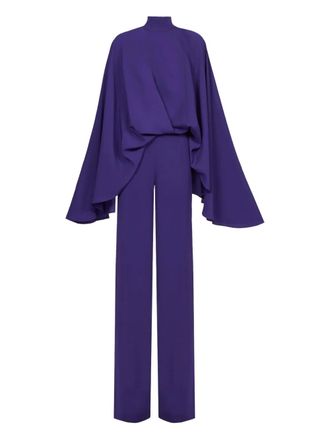 Taller Marmo Eolia high-neck jumpsuit - women - Acetate/Viscose/Elastane - 48 - Purple