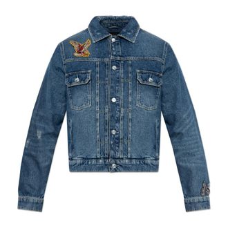 AllSaints Denim Jackets, male, Blue, Size: XS Exile Denim Jacket