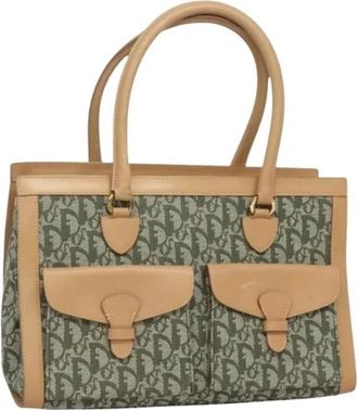 Dior Pre-owned Handbags, female, Multicolor, Size: ONE SIZE Pre-owned Vintage Trotter Canvas Hand Bag