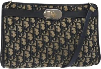 Dior Pre-owned Shoulder Bags, female, Multicolor, Size: ONE SIZE Pre-owned Trotter Canvas Shoulder Bag