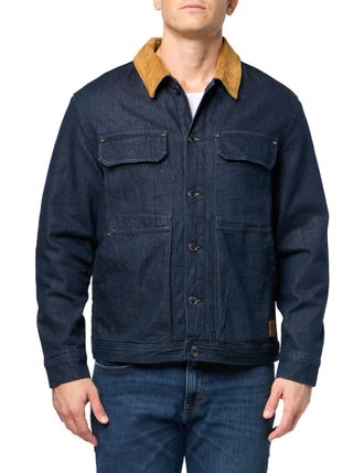 Timberland Mens Trucker Insulated Denim Jacket, Rinse, XXL