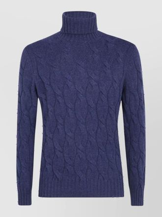 Barba cable-knit cashmere turtleneck jumper