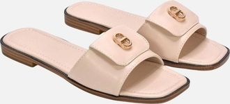 XY London Womens XY London Womens/Ladies Leigh Buckle Detail Flat Sliders - Pink - Size: 6
