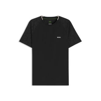 BOSS Active moisture-wicking T-shirt with tennis-ball embossing