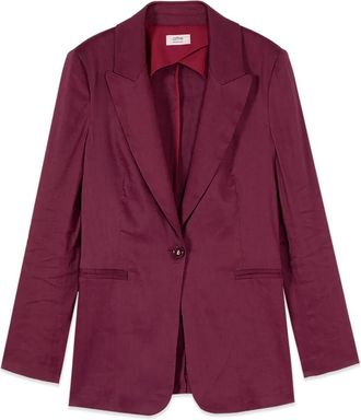 Oltre Winter Jassen - Dames - Blazers - Rood - S - Linnen - Jassen