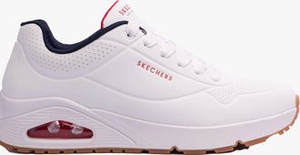 Skechers Mens Skechers 52458/WNVR UNO - STAND ON AIR Mens Trainers White/Red - Size: 8.5