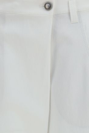 Brunello Cucinelli Womens Trousers Straight-Leg Cotton Natural