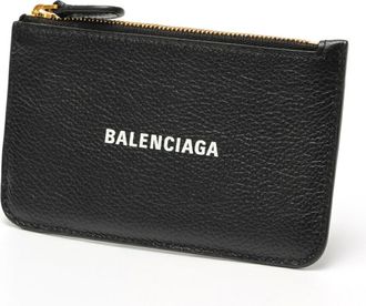 Balenciaga Black Leather Coin Purse/Coin Case (Pre-Owned)