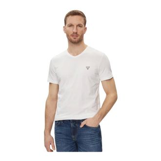 Guess Camiseta de cuello en V - Tops - Hombre - Blanco - L