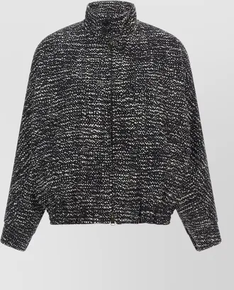 Darkpark virgin wool boucl&eacute; bomber jacket
