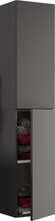 ebuy24 Gabinete De Ba&ntilde;o De Madera Vcm Muebles De Ba&ntilde;o Estante De Pared Ba&ntilde;o Gabinete De Ba&ntilde;o Gabinete Alto Dimensiones Aprox. Al. 150 X An. 33 X T. 22 Cm - L
