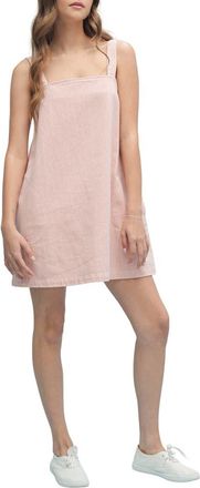 Wishlist Denim Stripe A-Line Minidress in Cherry/White at Nordstrom Rack, Size Medium