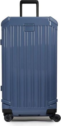 Piquadro Hardside koffer met 4 wielen in kofferbakvorm - unisex - Grote koffers - Blauw - ONE Size - Polyester - Koffers