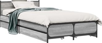 vidaXL Estructura De Cama Con Cabecero Sonoma Gris 80 X 200 Cm Vidaxl