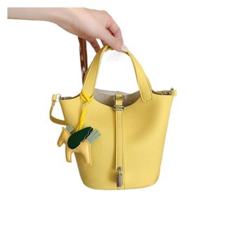 Generic Popular And Lychee Patterned Mother And Child Bucket Bag For Women, 2025 New Casual Retro Handbag, Commuting()