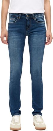 Mustang Skinny-fit-Jeans MUSTANG Damen Style Quincy Skinny, Damen, Gr. 27, L&auml;nge 34, blau (702 mittelblau), Denim/Jeans, 95% Baumwolle, 3% Elastomultiester, 2