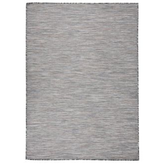 vidaXL Alfombra De Exterior De Tejido Plano Marr&oacute;n Y Azul 200x280 Cm Vidaxl