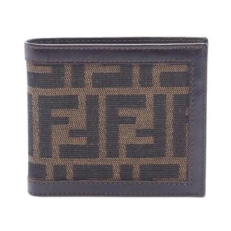 Fendi Pre-owned Wallets, female, Brown, Size: ONE SIZE Pre-owned Zucca Canvas Leather Wallet