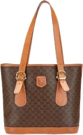 Celine Pre-owned Tote Bags, female, Brown, Size: ONE SIZE Pre-owned Macadam PVC Leather Handbag