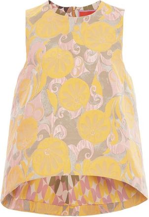 La DoubleJ Vintage Charm Blouse - Dames - Blouses - Geel - L - Polyester - Overhemden