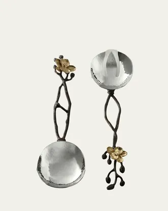 Michael Aram Two-Piece Gold Orchid Serving Set