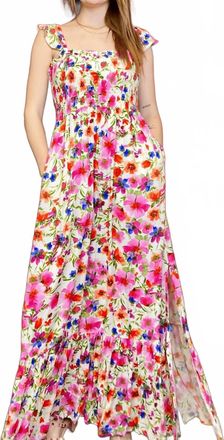 Dear John Denim Emilie Smocked Maxi Dress In Floral Garden Party