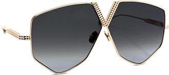 Valentino V - HEXAGON Grey Gradient Irregular Unisex Sunglasses VLS-115 A 64